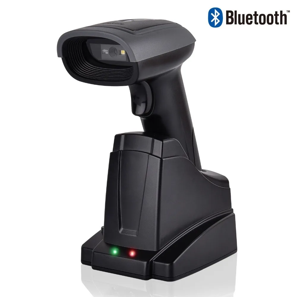 

Handheld Wireless 2D QR Bluetooth Barcode Scanner Barcode Reader 2 in 1 Automatic Bar Code Scanner Android iPhone Windows PC