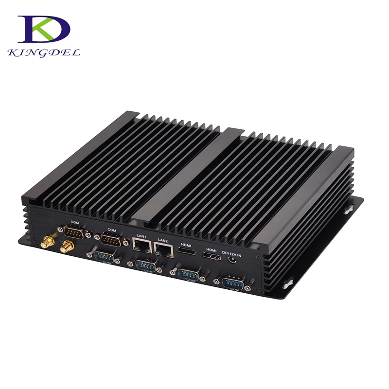 Хит продаж 6 * COM промышленный компьютер с 2 * HDMI 2 * lan ТВ BOX Dual Core i7 5550u i5 4200u i3 4010u windows10 безвентиляторный мини-ПК