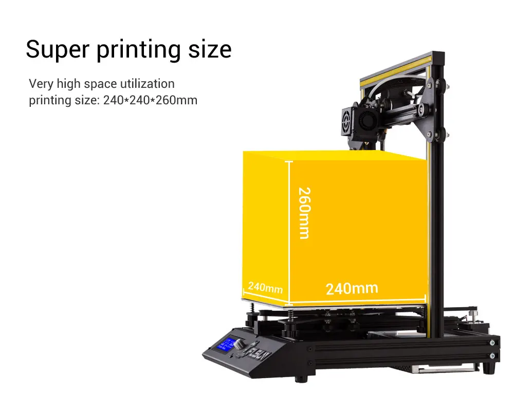 3D-принтер с открытым исходным кодом, Flsun-F4, Предварительно Построенная большая площадь печати 240*240*260 мм, металлическая рама, кровать с подогревом, один рулон нити для нового пользователя