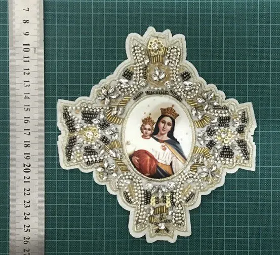 2 шт./лот нашивки крест Мария пришить на футболку куртку модный значок аппликация