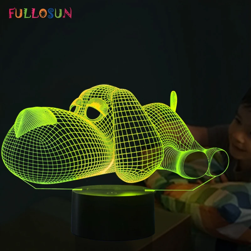 Dog Lamp 3D Night Light Kids Toy LED 3D Touch Table Lamp 7 Colors Flashing LED Light Christmas Decorations for Home