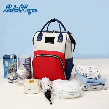 

SeckinDogan Mommy Bag Large Capacity Baby Diaper Backpack Insulation Travel Newborn Nappy Bags Casual Portable Maternity Bag