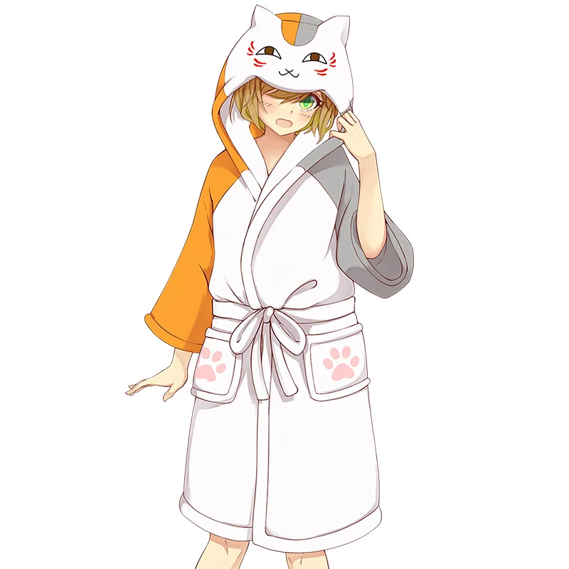 Tonari no Totoro Natsume Yuujinchou халат Косплей Мадара рыба взрослый унисекс ночной купальный халат пижама купальный костюм