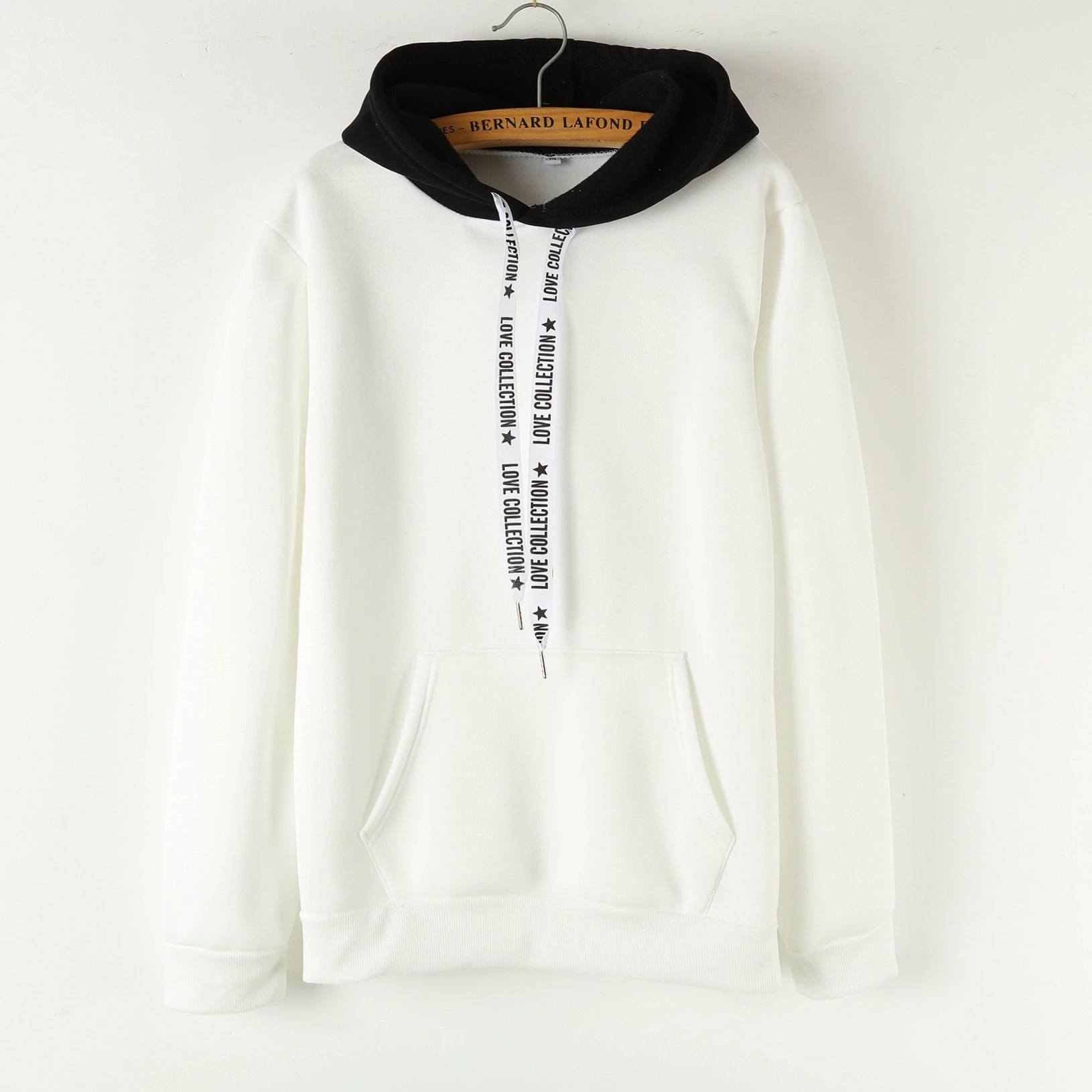 

2018 autumn winter solid color hat rope mouth bag fleece long-sleeved ladies hoodies Harajuku casual loose set head sweatshirts