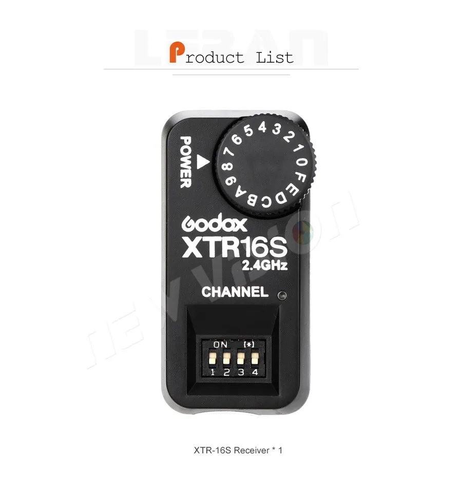 Godox 16 Каналы XTR-16S пульт дистанционного управления 2,4G Беспроводной Мощность-контроллеры вспышки приемник вспышки для V860 V850