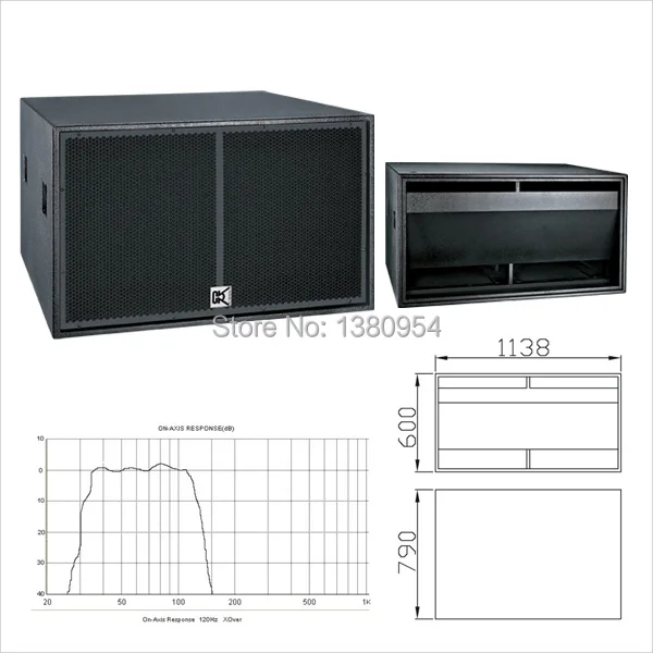 dual subwoofer box studiolive 18 inch 