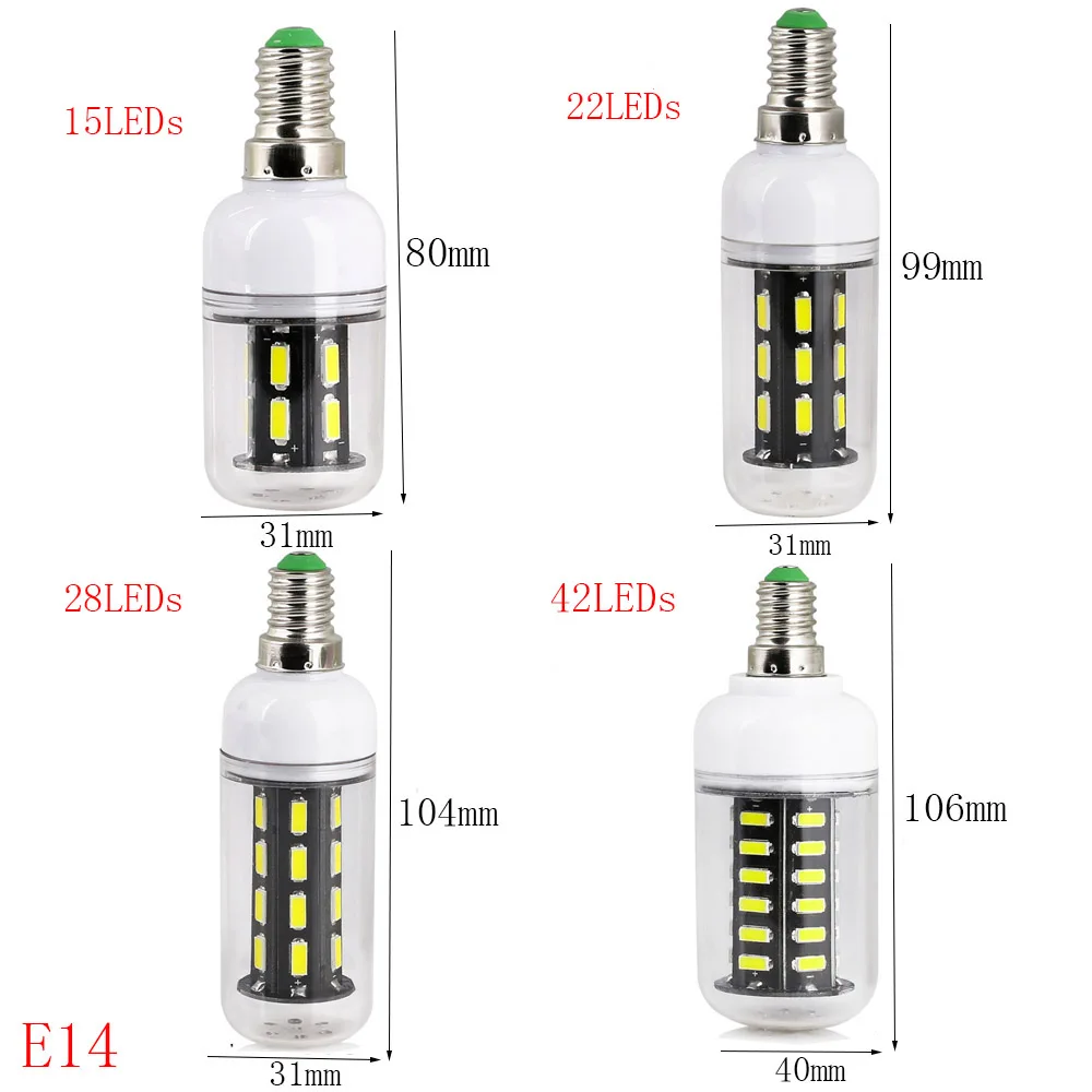 Светодиодная лампа кукуруза 9/12/15/24 Вт 7030 в перем. Тока|e27 led|led corncorn light |