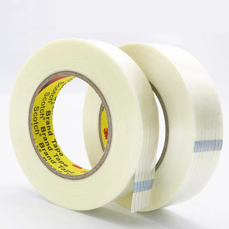 

50M Transparent Striped Fiber Tape Refrigerator Air Conditioning Binding Tape Strong High Viscosity Ultra-thin Fixing Glue