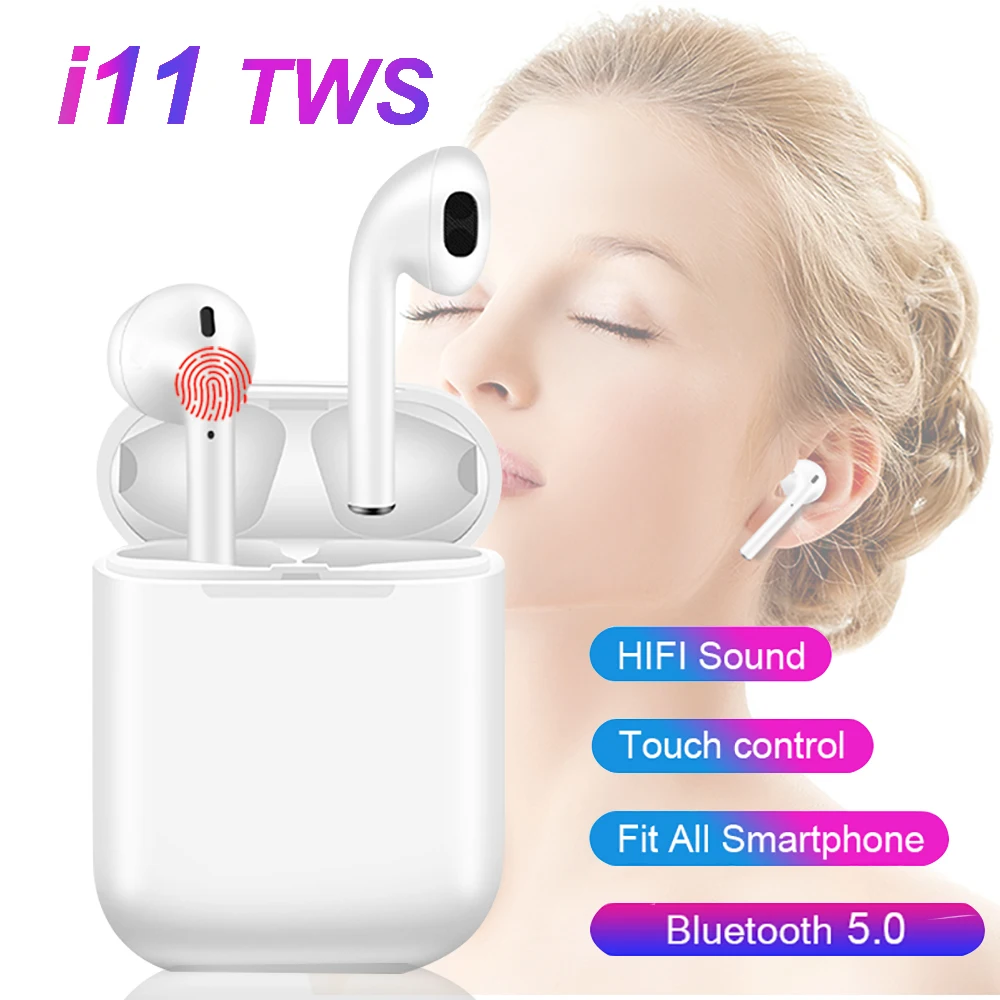 

i11Tws Touch Wireless Earphones Bluetooth headset Control Earphones Auriculares Bluetooth 5.0 Stereo For xiaomi Phone Headset