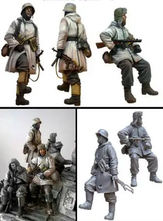 

1/35 Resin Figure German Panzergrenadiers 2pcs/set (no include tank) Model Kits
