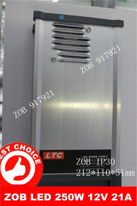 

New rainproof power adapter 12V 21A 250W IP30 LED luminous characters string lights display switching power CE ROSH AC180-240V