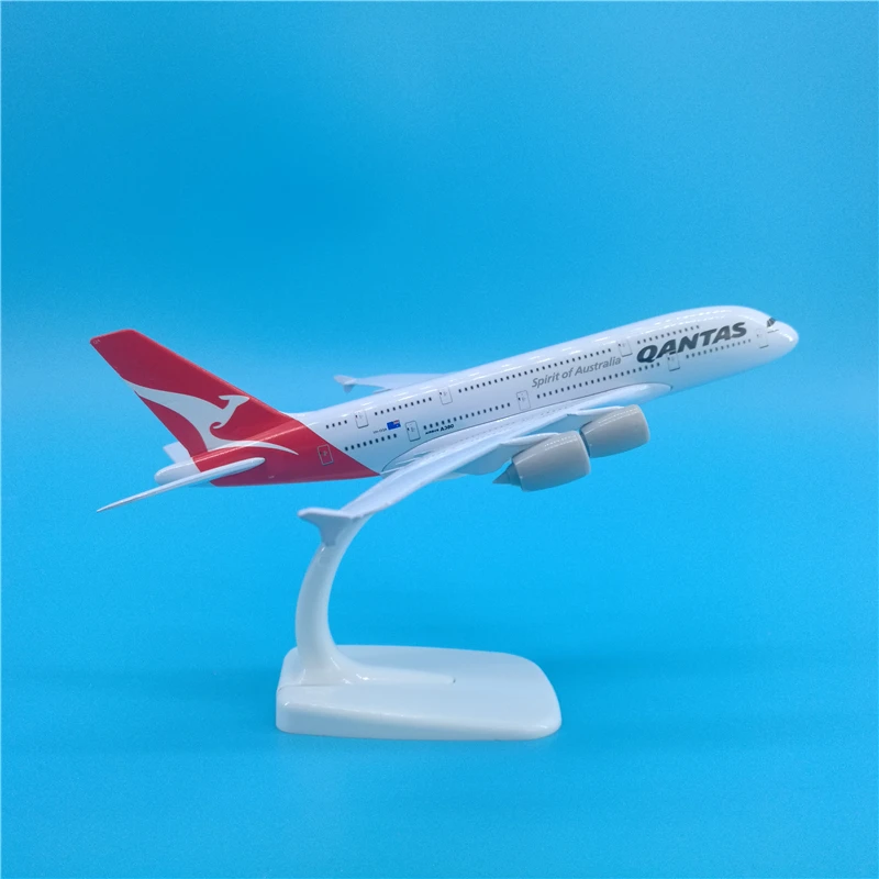 20 см A380 Австралия модель самолета Qantas дыхательные пути металлического Aeronauticalair