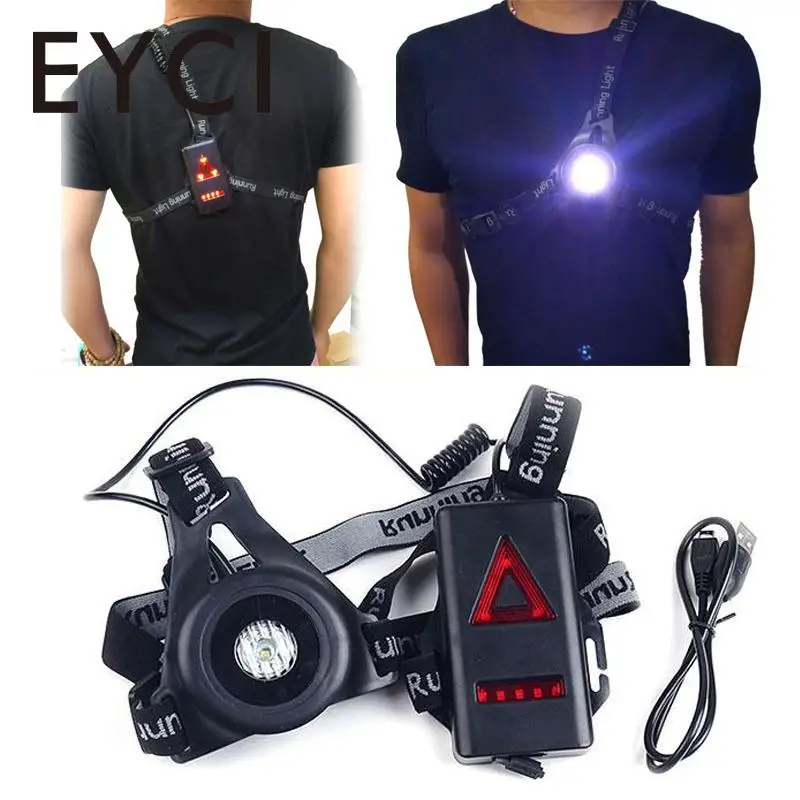 

EYCI Safety Warning Night Waterproof Lamps Running Jogging Chest LED Light Flashlight