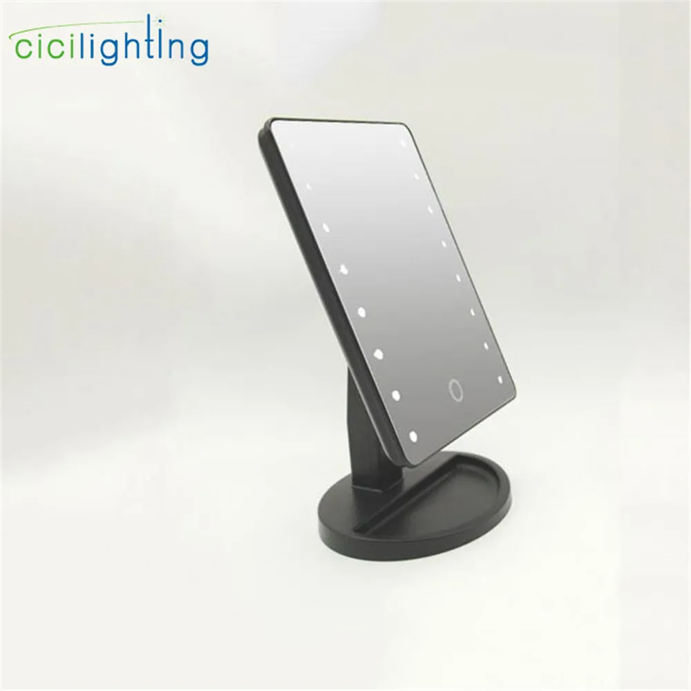 

LED Touch Screen Vanity Light Makeup Mirror Table Desktop led lamp black pink white Mirrors Vanity lighting espejo tocador con