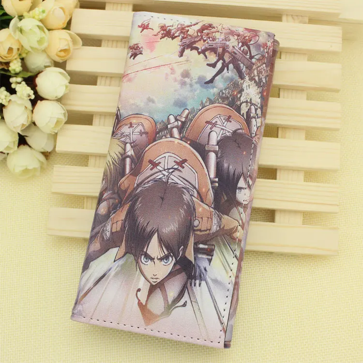 Кошелек для косплея аниме Attack on Titan длинный студенческий кошелек мальчиков и