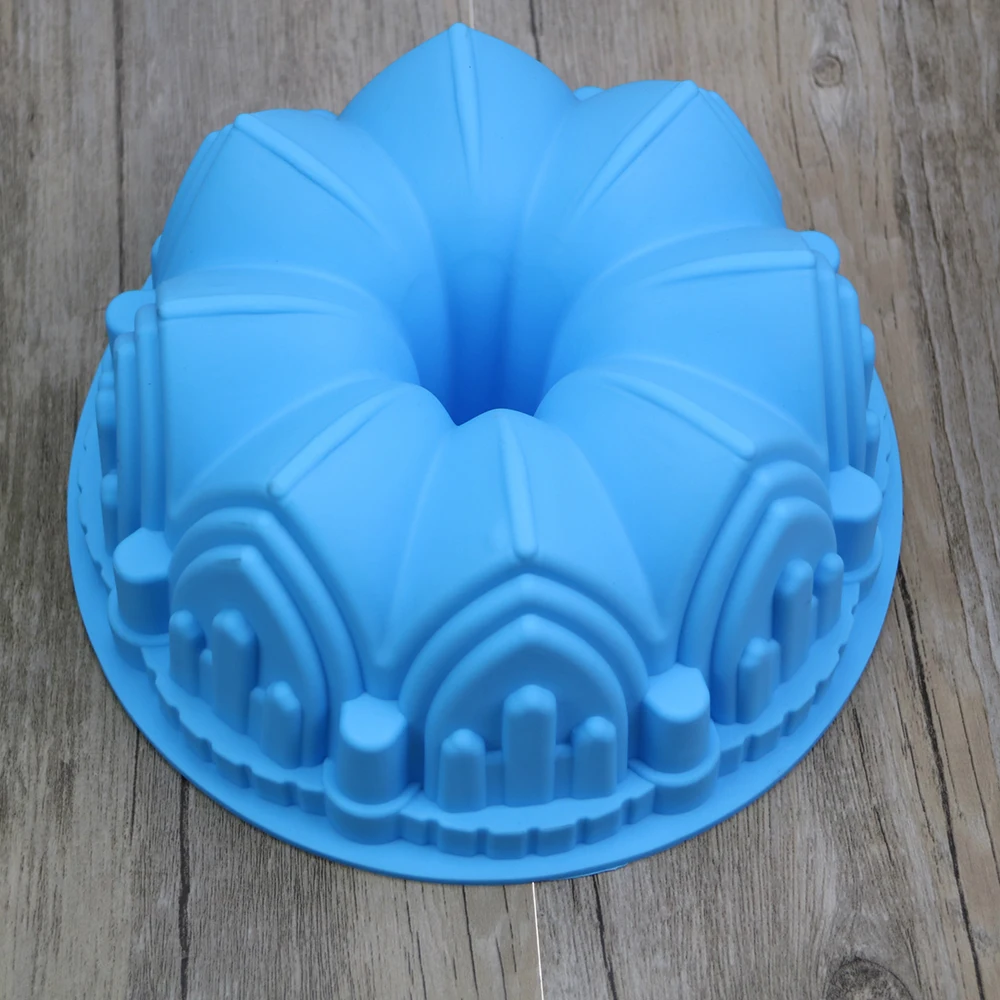 Силиконовая форма для торта в виде замка короны, 3D украшение для дня рождения, инструмент для выпечки, большой размер, инструмент для выпечки в бункере, форма для выпечки короны