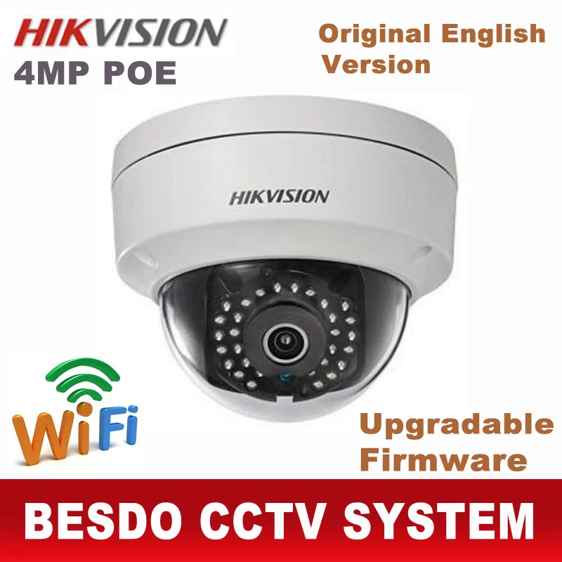 Hikvision 4MP IP POE открытый купольная камера Wi-Fi беспроводной Cam DS-2CD2142FWD-IWS заменить