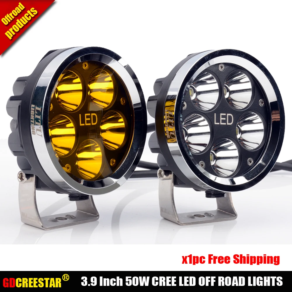 

LED Work Light 4Inch 50W Round Spot Beam Offroad Driving Light Bar IP68 3000K 4800LM SpotLights 4x4 LED Work Light x1pc freeship