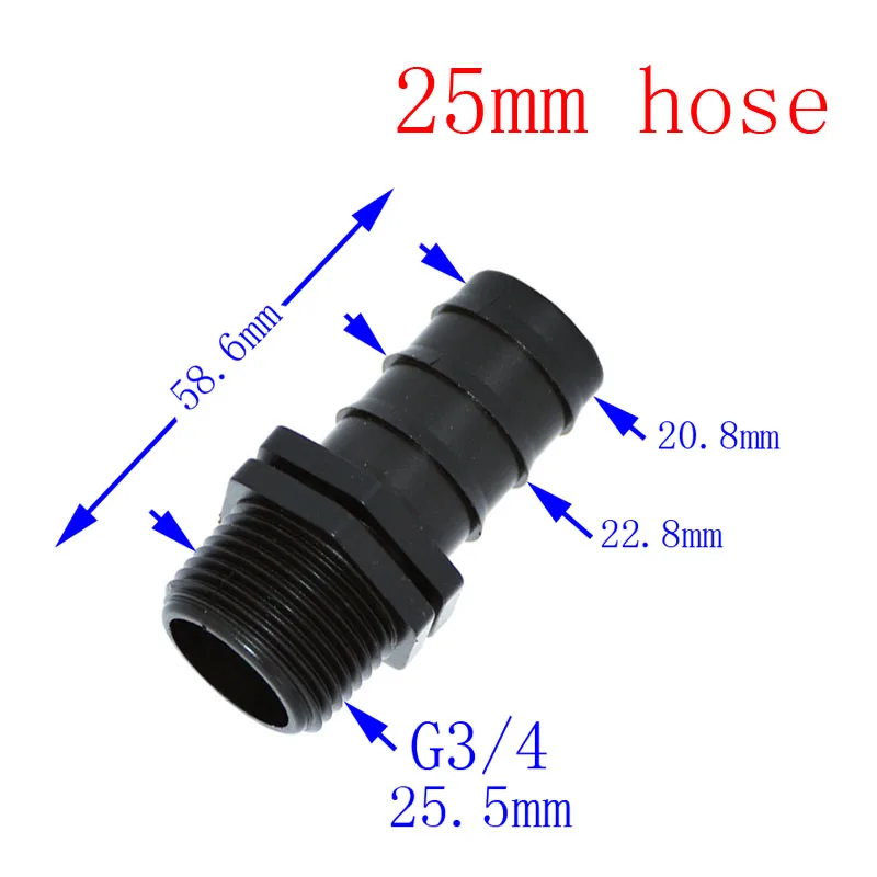 Wxrwxy орошение сада 3/" Мужской до 25 мм шланг прямой barb разъем мужской разъемы 3/4 25 мм шланг фитинги 3 шт