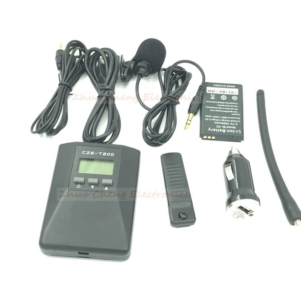 

Mini FM Stereo Transmitter Power Adjustable Broadcast CZH-T200 0.2W 87~108MHz