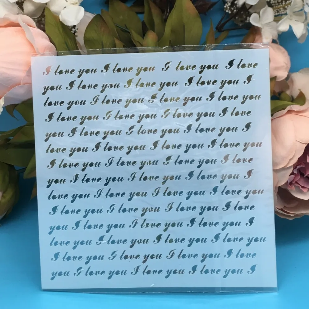 

5.9inch New I Love You DIY Layering Stencils Wall Painting Scrapbook Coloring Embossing Album Decorative Paper Card Template