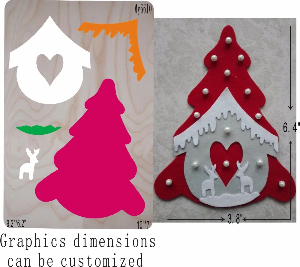 

Christmas tree cutting dies & Wooden dies compatible with most machines