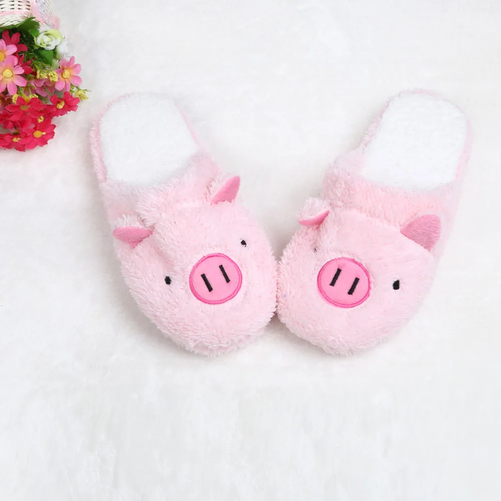 

Xiniu Winter Warm Slippers Indoor Home Shoes cotton Slipper Lovely Pig Home Floor Soft Stripe Slipper Female Shoes buty damskie