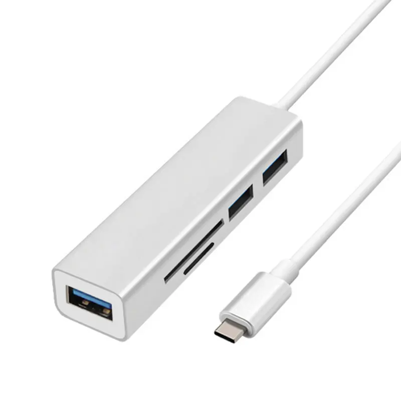 USB концентратор Mosible 5 в 1 с суперскоростным адаптером Thunderbolt 3 кардридером TF SD