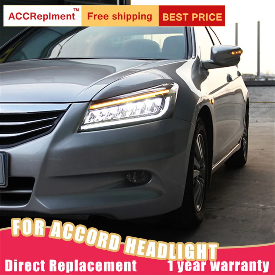 2 шт. светодиодный фары для Honda Accord 2008-2012 светодиодный автомобильный фонарь ангельские глазки полный светодиодный комплект противотуманных фар Светодиодный дневные ходовые огни