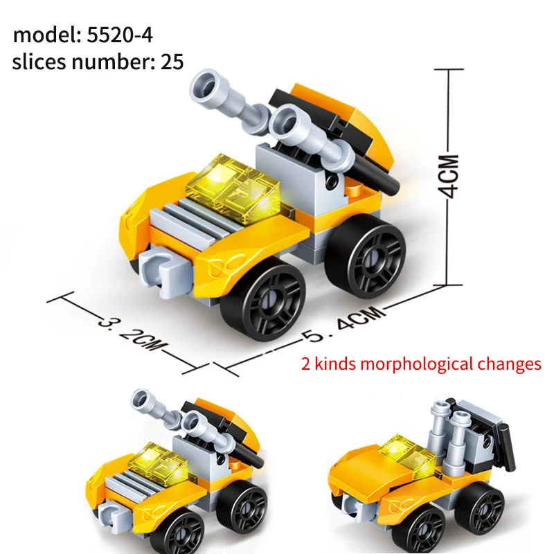 10 в 1 объемный набор строительный блок игрушка робот автомобиль трансформирующий робот пластиковая модель детские развивающие строительные блоки кирпичи игрушки