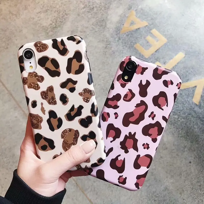 

ORYKSZ For iphone X XR XS XS MAX Case Luxury Leopard Grain Patterned Soft Silicone Cases For iphone X 6 6s 8 7 8Plus Back Cover
