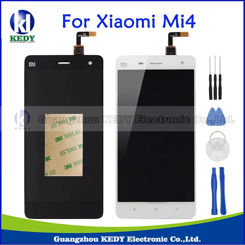 Black White Full LCD Display Touch Screen Digitizer Assembly For Xiaomi M4 MI 4 Mi4 M Replacement Parts+adhesive | Мобильные