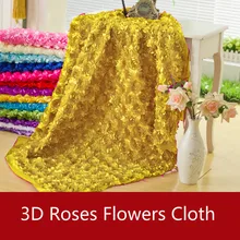 50*150 см 3d розы цветы Ткань кружево ремесло платье Свадебная вечеринка Ковер задний план украшения лоскутное шитье Telas