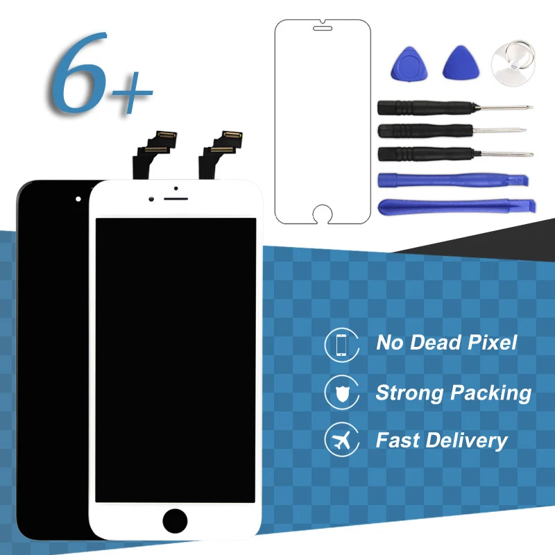 

For iPhone 6P 6+ LCD Touch Screen No Dead Pixel Panel For iPhone 6 Plus LCD Display With 3D Touch Digitizer Assembly Spare Parts