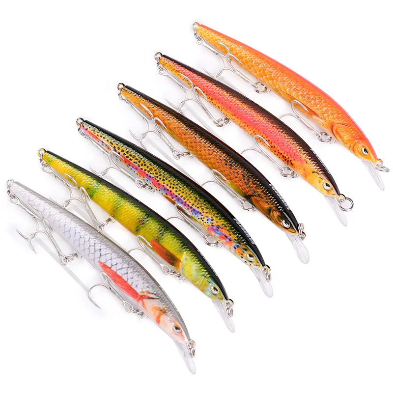 

1PC Top Quality Fishing Lures Print Painting Fishing Bait 9.5g-0.34oz/11.5cm-4.6" 6# HOOK Deep Dive Fishing Tackle Bass