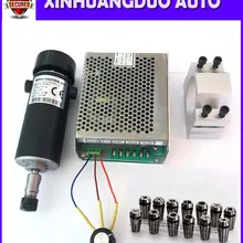 ЧПУ шпинделя 500 Вт с воздушным охлаждением 0.5kw привод фрезы и скорость вращения шпинделя преобразователь питания и УФ-фильтр 52 мм с зажимом и 13 шт. er11 Цанга набор «сделай сам» для гравировки