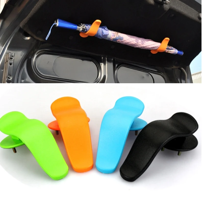 

1pair Rack Clip Hook on Trunk Cover Interior Fashion Multifunctional Fastener for Umbrella ABS 12.8x6.4cm Car Styling