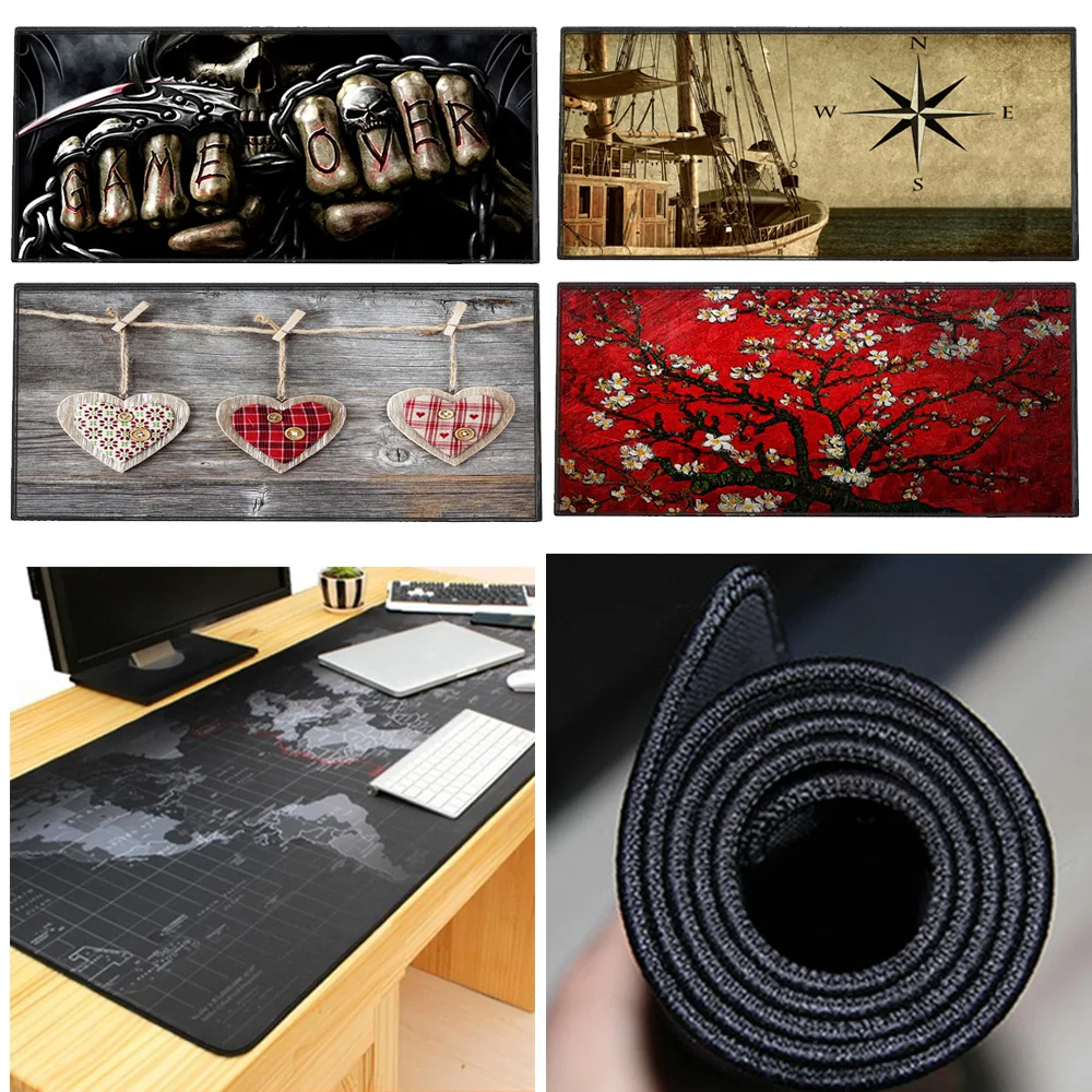 

Prints Extended Large Rubber Based Wide Long Gaming Mouse Pad Big Size Desk Mat Anti-skid Keyboard Mat Waterproof 900mmx400mm