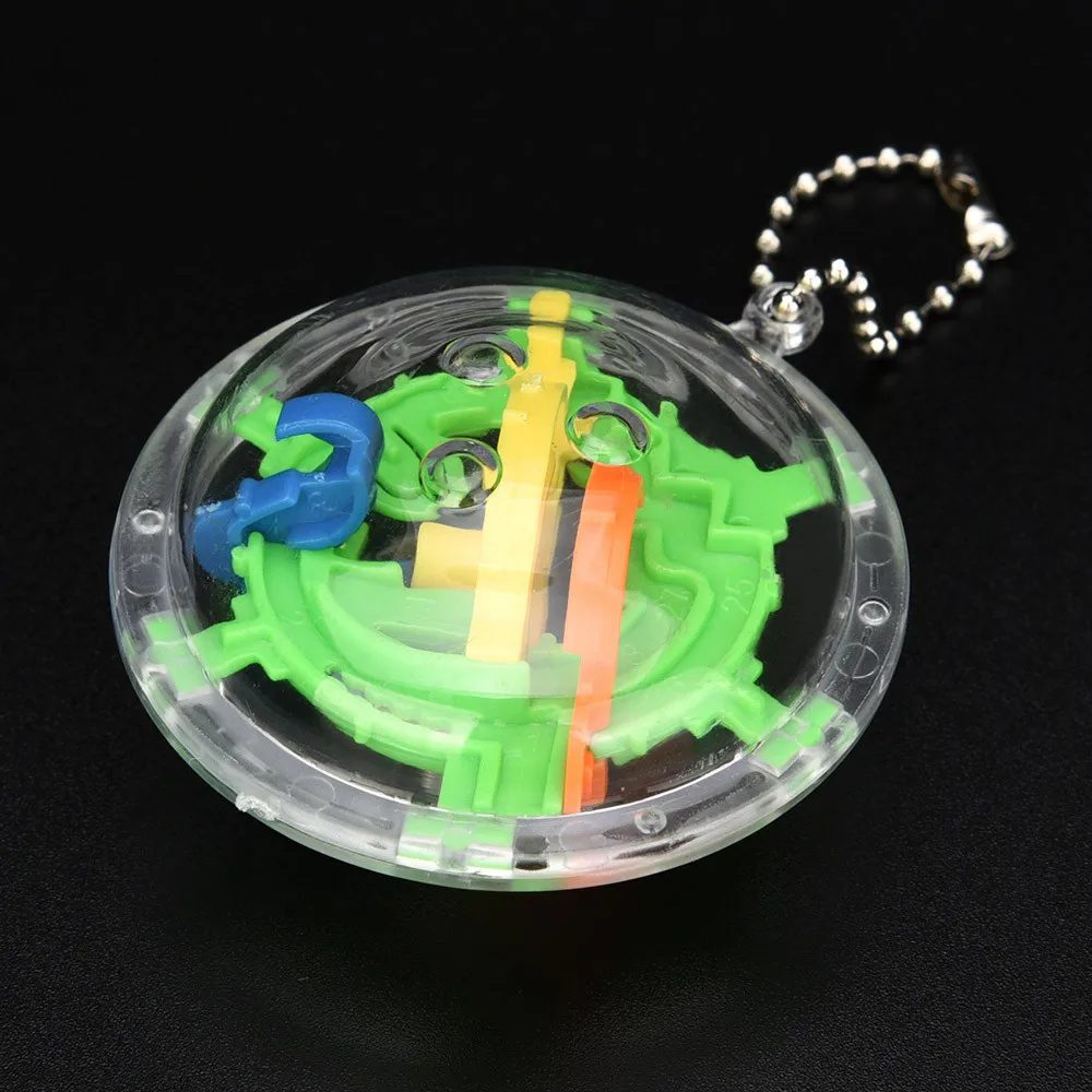 Мини лабиринт с шаром интеллект 3d металлические головоломки игрушка Баланс барьер волшебный лабиринт сферические ручной Игры развивающие
