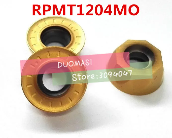 10pcs Yellow coating Carbide blade RPMT1204MO milling insert numerical control lathe tool Suitable for steel stainless | Инструменты