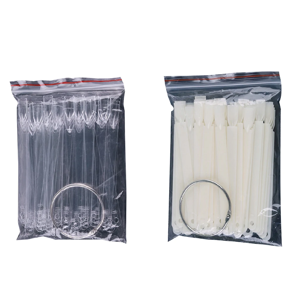 

hengfangNail Art Display Swatch 50 Pieces Fan Shape Hoop Fake Nail Color Plate Card Beauty Salon Accessories