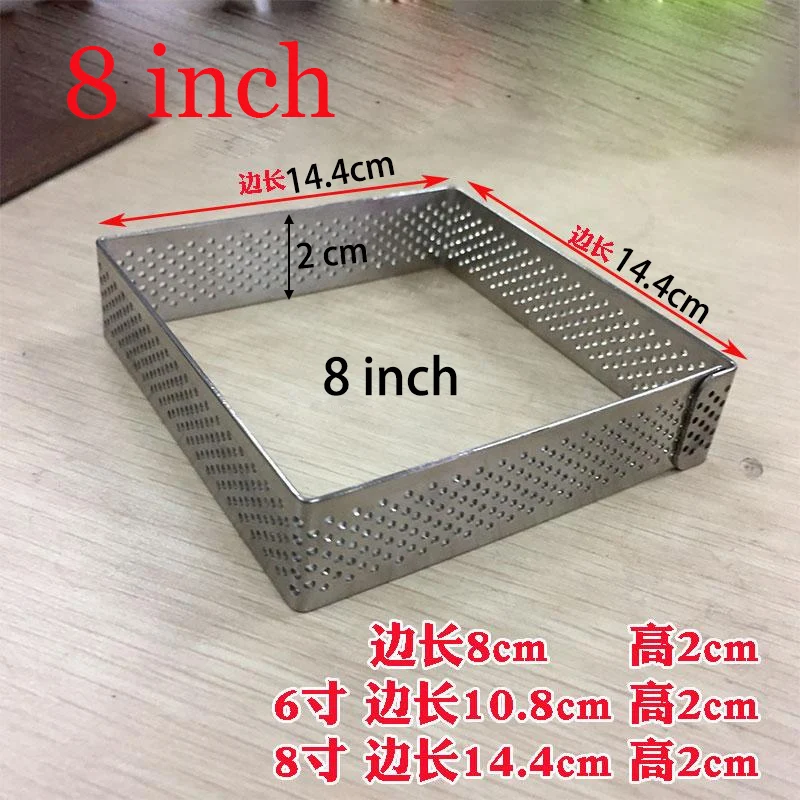 

GREAT 1pcs/set Stainless Steel Cake Mousse Ring 3D Rectangle & Square Cake Mold Cake Fondant Decorating Tools Baking Tools