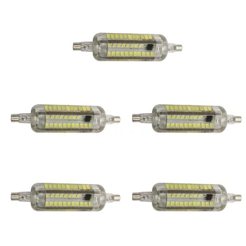 

5X New Silicone R7S LED Lamp spot light Waterproof Bulb 5W SMD2835 78mm LED R7S Light AC220V Energy Saving Replace HalogenLight