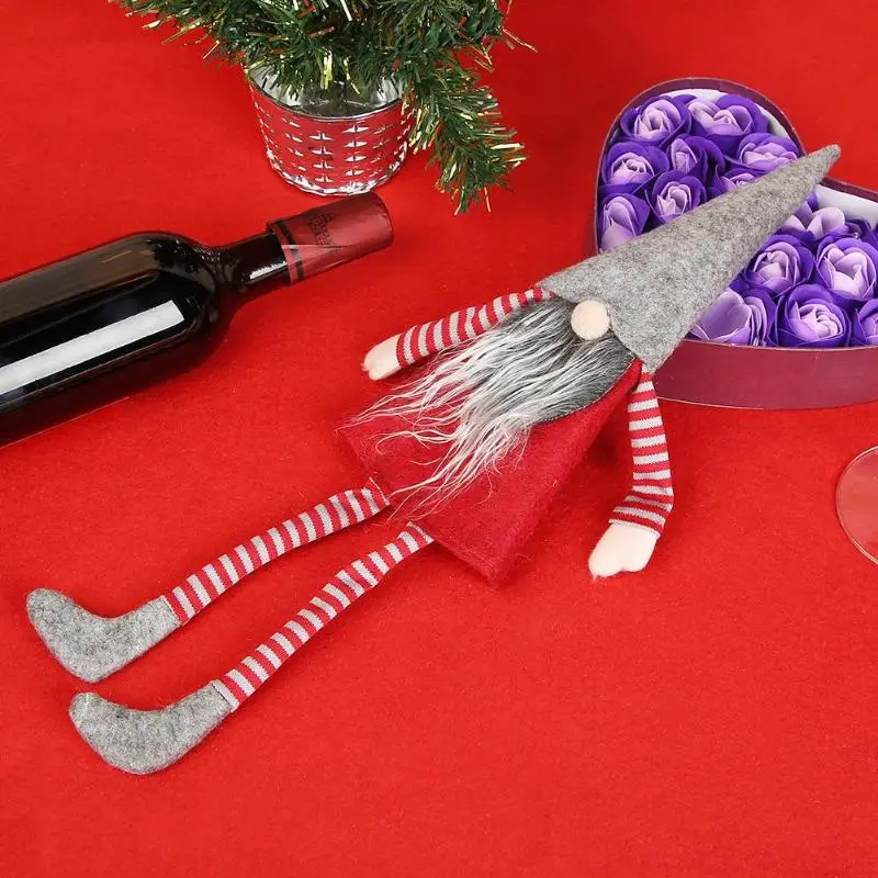 Navidad чехол для бутылки вина деда мороза новогодние вечерние украшения стола дома
