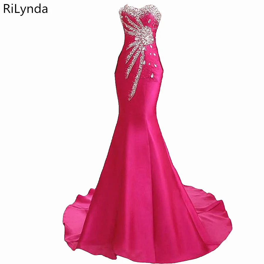 Rose red Long Prom Dresses 2018 New Sexy Party Prom Gowns Sweetheart