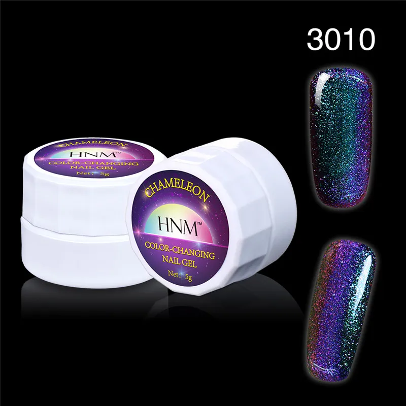 HNM блеск Полупостоянный УФ-гель для ногтей 5G 3-го поколения Хамелеон 12 цветов штамповки Гибридный лак Топ базовый праймер - Цвет: 3010