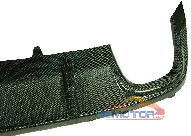 Real carbon fiber R-Line style Rear Bumper Lip Diffuser Spoiler for Volkswagen CC 4Door Dual Side Dual Exhaust Sedan 08-12
