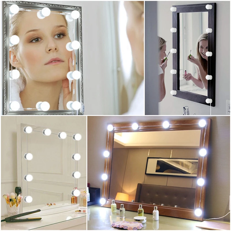 Led 10v Makeup Lamp Vanity Mirror Lights Dimmable 3 Mode