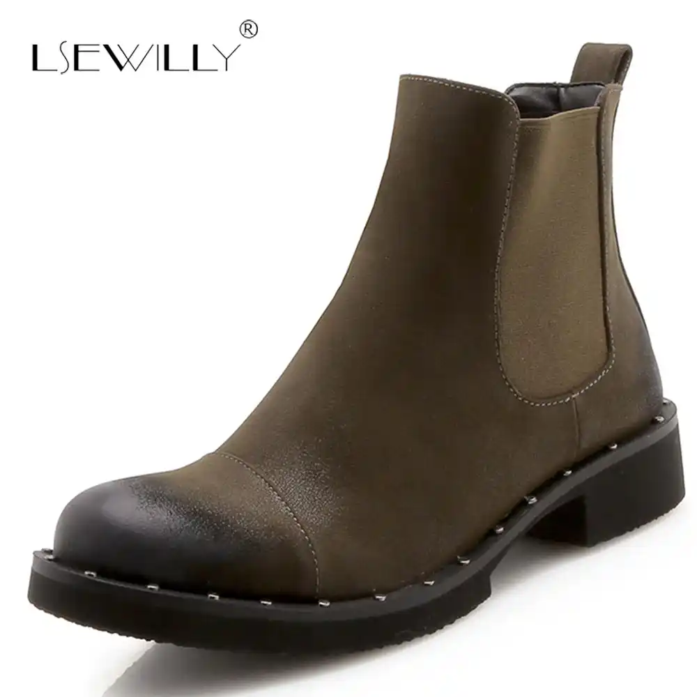 chunky block heel chelsea boots