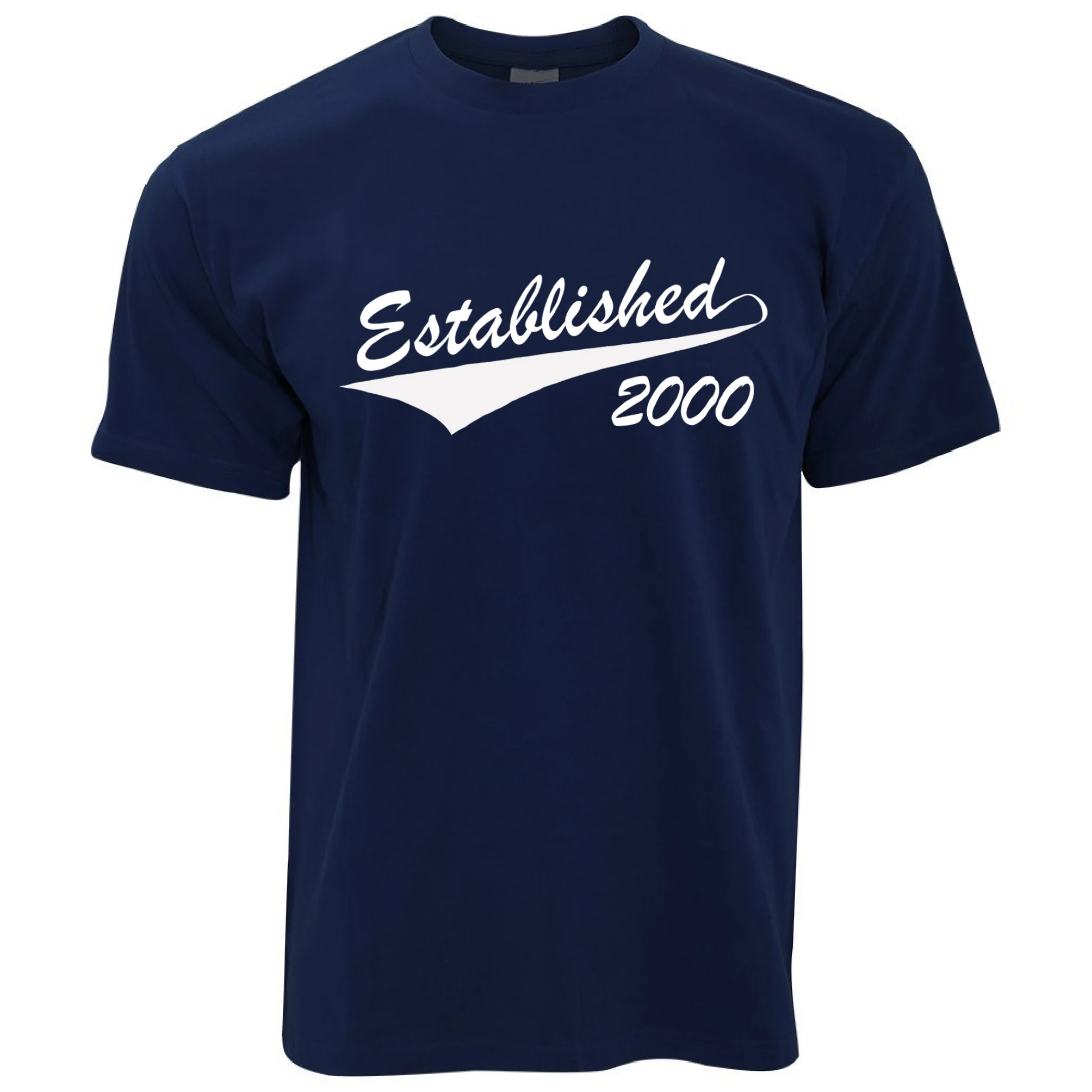 Anniversaire T Shirt Hommes Established 00 Logo Designer 18th Cadeau 18 T Shirt Homme Designer T Shirthommes T Shirt Aliexpress
